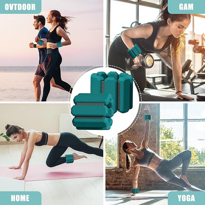 Pilates Wrist & Ankle Weights for Women 2(1Lbs Each),