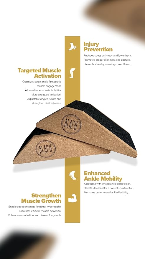 Squat Wedge Blocks - Pack of 2 Non-Slip 30 Day