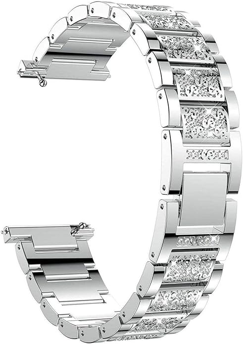 Compatible with Sanorum Smart Watches Band, 20mm, 22mm Women Jewelry Bling Diamond Metal Dressy Strap Adjustable Replacement Strap Accessories Sports Band for Men Women Compatible for HaSaKei G53, Compatible with Sanorum G53, G56