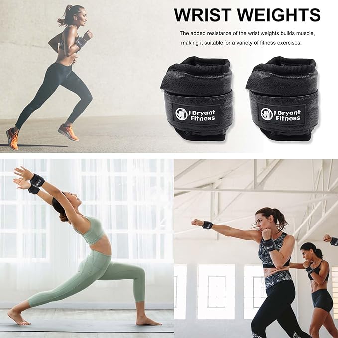J Bryant Adjustable Wrist Weights 2 Pcs