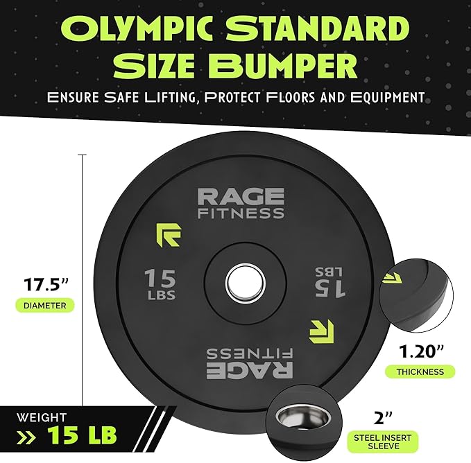 Bumper Plates (10 15, 25, 25, 35, 35, 45lbs) 45lbs)