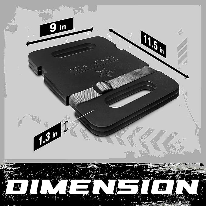 Yes4All Adjustable Ruck Plate with Straps for Rucking 10LB to 40LB