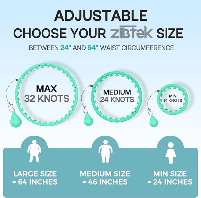 Infinity Weighted Fitness Circle for Adults 32 Detachable