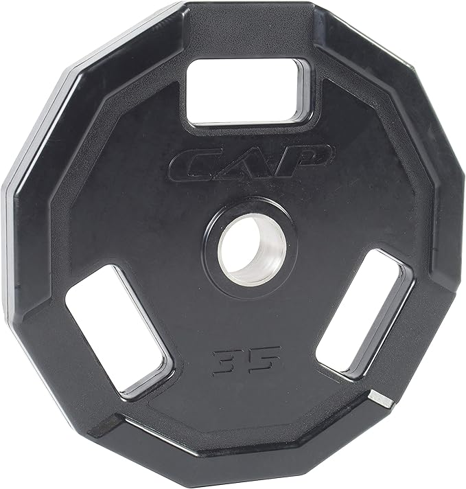 CAP Barbell 12-Sided Rubber Olympic Grip Weight Plates