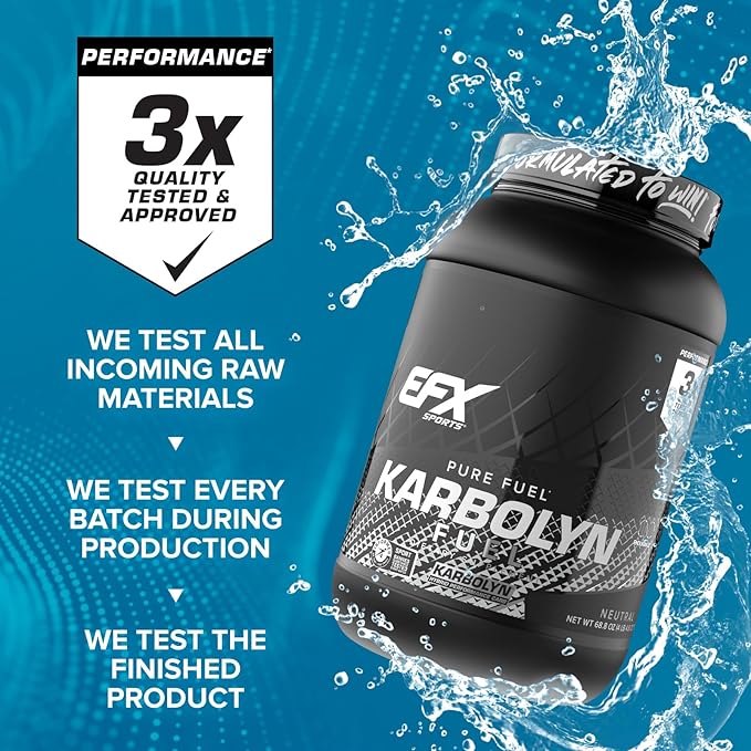 EFX Sports Karbolyn Fuel | Fast-Absorbing Carbohydrate Powder | Carb Load, Sustained Energy, Quick Recovery | Stimulant Free | 39 Servings (Neutral)