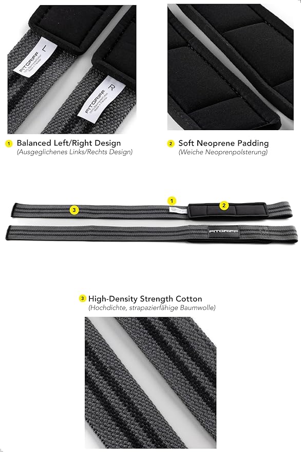 Fitgriff® Lifting Wrist Straps for Weightlifting