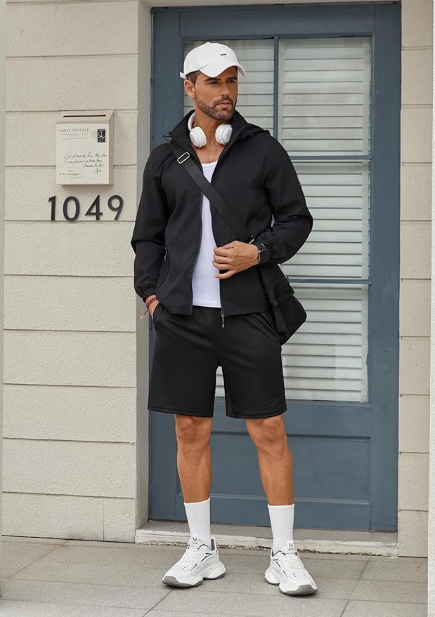COOFANDY Men's Gym Workout Shorts 7 Inch Stretch Athletic Shorts Lightweight Running Training Short Pants with Pockets