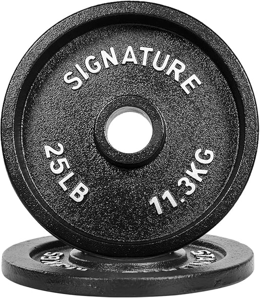 Deep Dish 2-Inch Olympic Cast Iron Weight Plates with E-Coating