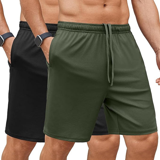 COOFANDY Men's Gym Workout Shorts 7 Inch Stretch Athletic Shorts Lightweight Running Training Short Pants with Pockets