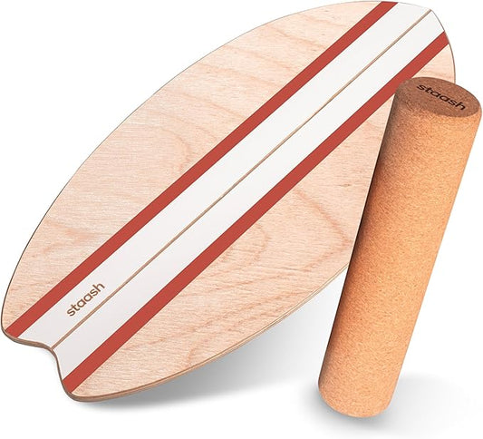 STAASH® Balance Board – Starter (Board + Roller) or Full Kit (w/Mat, Ball & Disc) – Core Balance Trainer for Fitness, Rehab, Surf – Free Coaching Videos