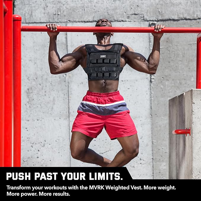MVRK Weighted Vest Men 18lbs | 28lbs | 35lbs | 45lbs | 65lbs - Weighted Workout Vest With Removable Iron Weights, Heavy Duty Weighted Exercise Vest For Functional Training & Calisthenics - Weight Vest for Men and Women