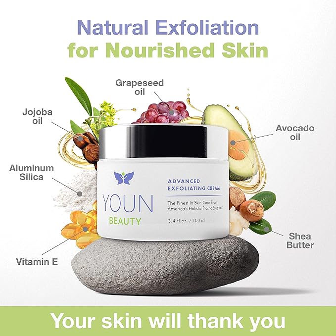 YOUN Beauty Sun Spots Skin Care Set by Holistic Plastic Surgeon Dr. Anthony Youn – Facial Skincare Bundle Includes Retinol Moisturizer, Brightening Face Cream & Advanced Wash-Off Exfoliating Cream