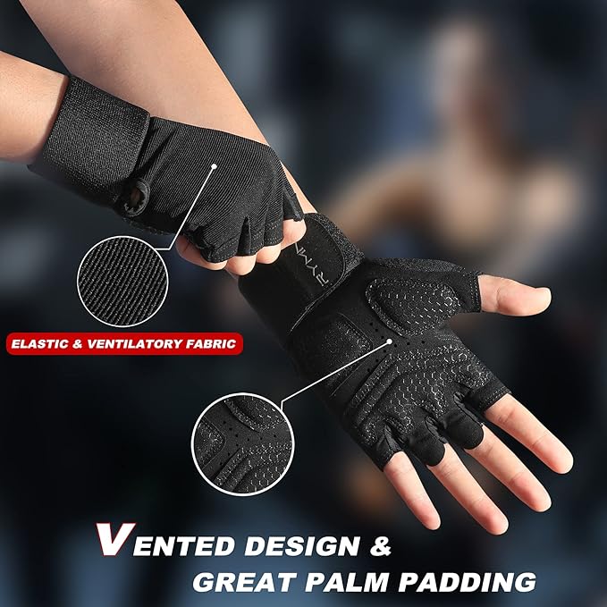 Workout Gloves for Women Men - Weight Lifting Gloves with Full Palm Protection & Extra Grip for Women Gym, Weightlifting, Weight Lift, Rowing, Exercise, Sport, Cycling