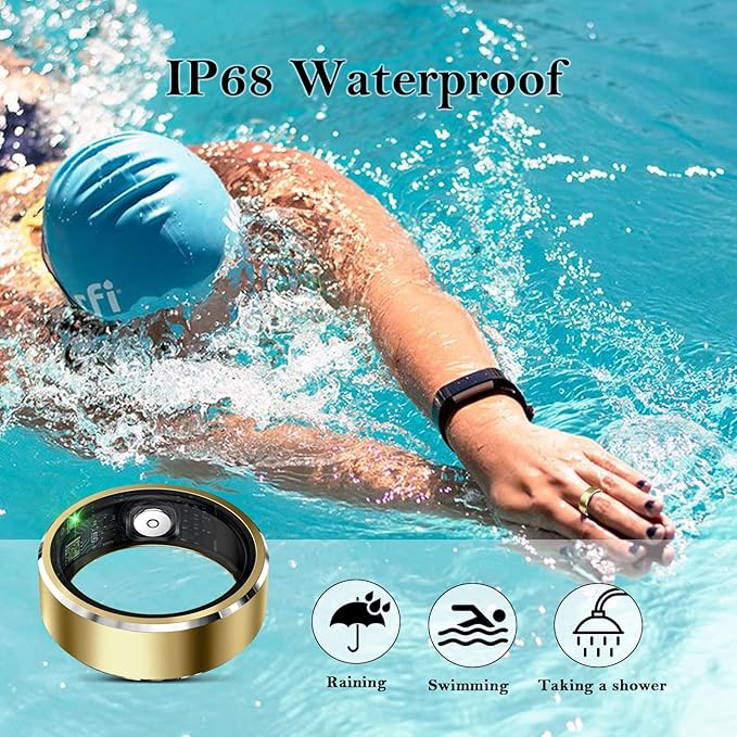 Smart Ring for Women Men-Wearable Fitness Tracker with Sleep Tracking Heart Rate Blood Oxygen Healthy Monitor Ring Activity Monitoring Steps Calories