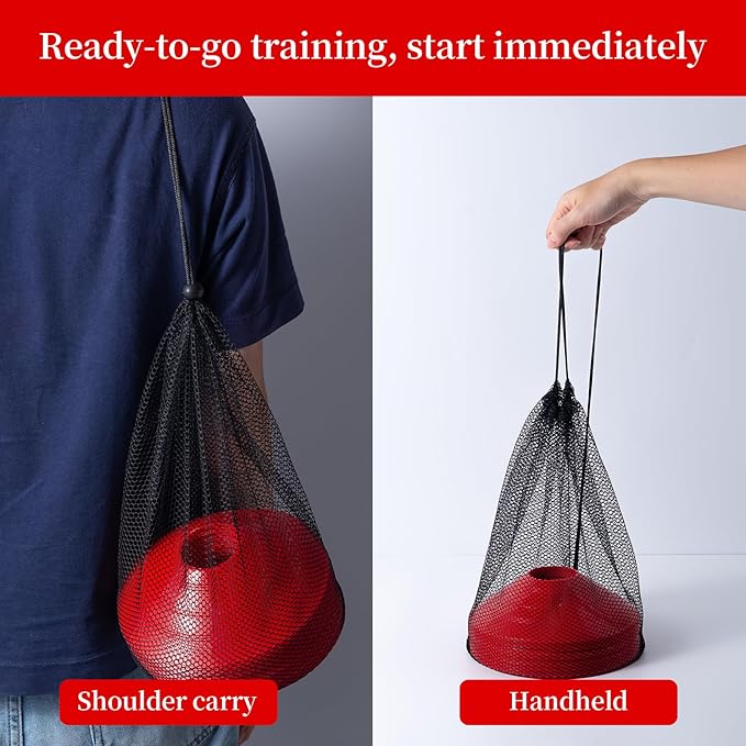 Football Goalie Cones Set with Carrying Bag 25 Pieces,