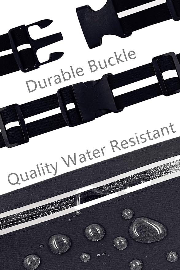 UltraSlim Fanny Waist Pack – Water Resistant Bag 24 to 43inch Waists, 6.7inch –