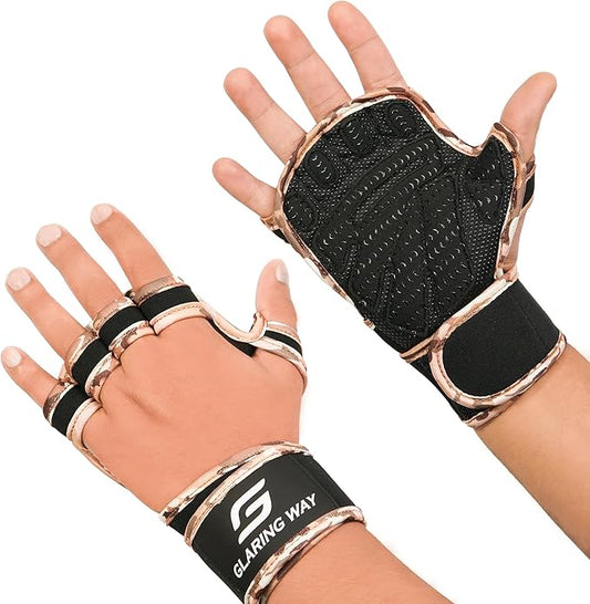 Neoprene Padded Weight Lifting Gloves for Men and Women - Ventilated Wrist Wrap Gloves for Athletes Gym Sessions Cycling Tracking & Sports with Full Palm Protection