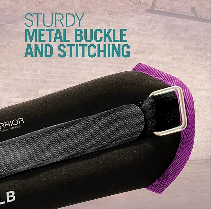 Warrior Adjustable Length Ankle Wrist Weights Pair for Arm and Leg Exercise, Aerobics, Walking, Running, Physical Therapy and Fitness Cardio Strength Training