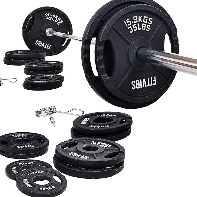 Signature Fitness Olympic Cast Iron Plate for Strength