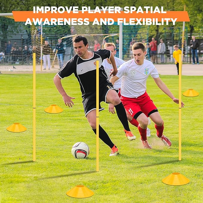 Jenaai 36 Pcs Agility Training Equipment Include 16 5ft and 20 Agility