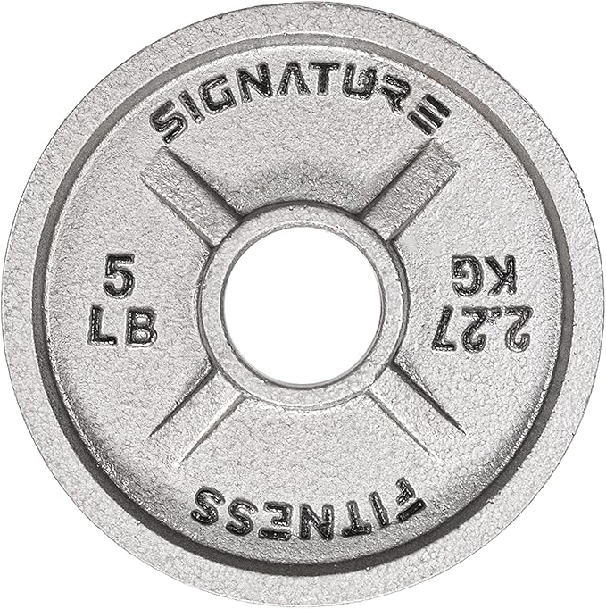 Signature Fitness Deep Dish 2-Inch Olympic Cast Iron