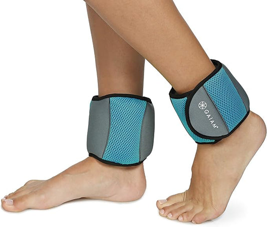 Gaiam Ankle Weights Strength Training Weight Sets (5lb & 10 Pound
