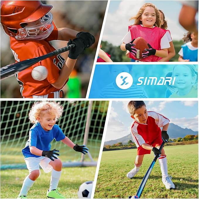 SIMARI Kids Winter Gloves Touchscreen Warm Thermal Water-Resistant for Boy Girl Running Cycling Snow Skiing in Cold Weather