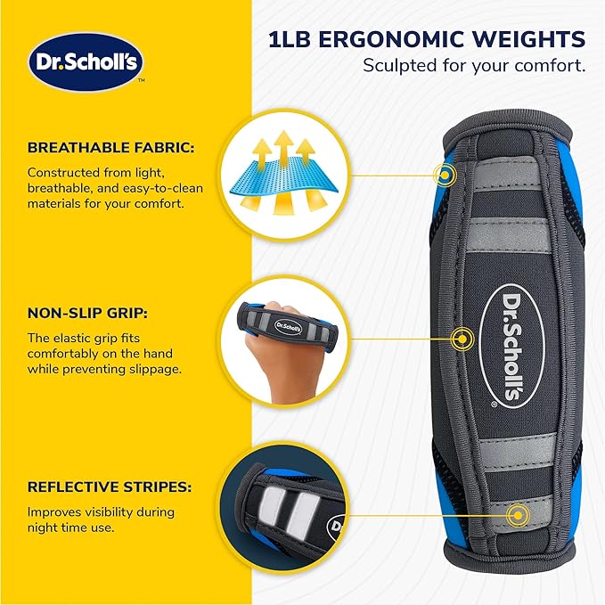 Dr. Scholl's 1lb/2lb Pair Ergonomic Grip Soft Walking