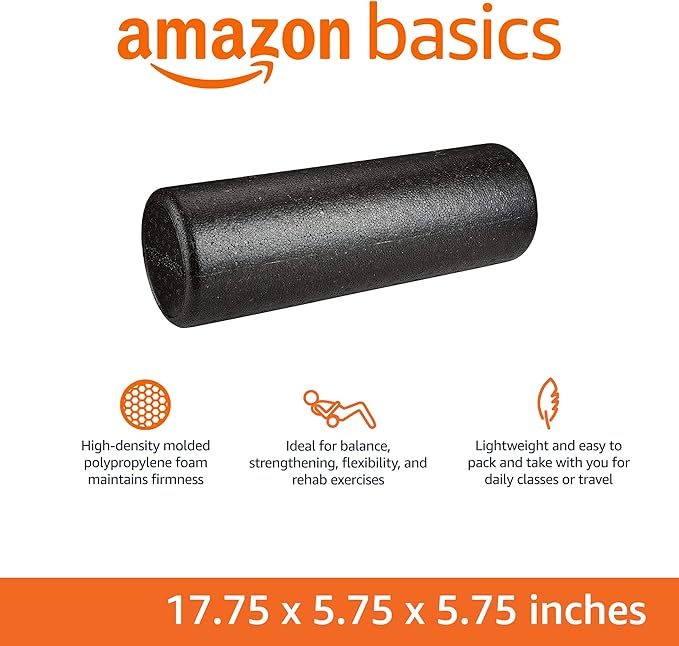 Amazon Basics High-Density Round Foam Roller for Exercise