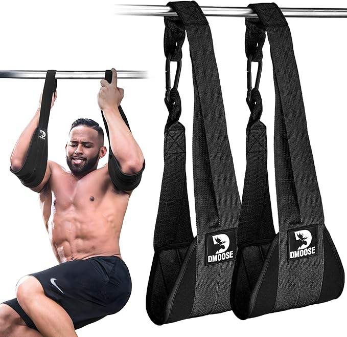 DMoose Fitness Hanging Ab Straps for Pull Up 2 Rust-Resistant