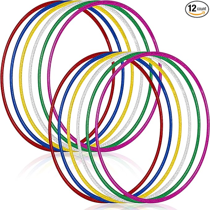Syhood Glitter Plastic Exercise Hoop Fitness Circles Fitness