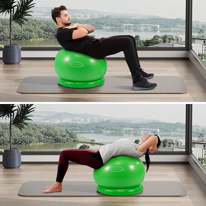 Anti-Burst and Slip Resistant Exercise Ball Yoga Ball 2,000-Pound Capacity,