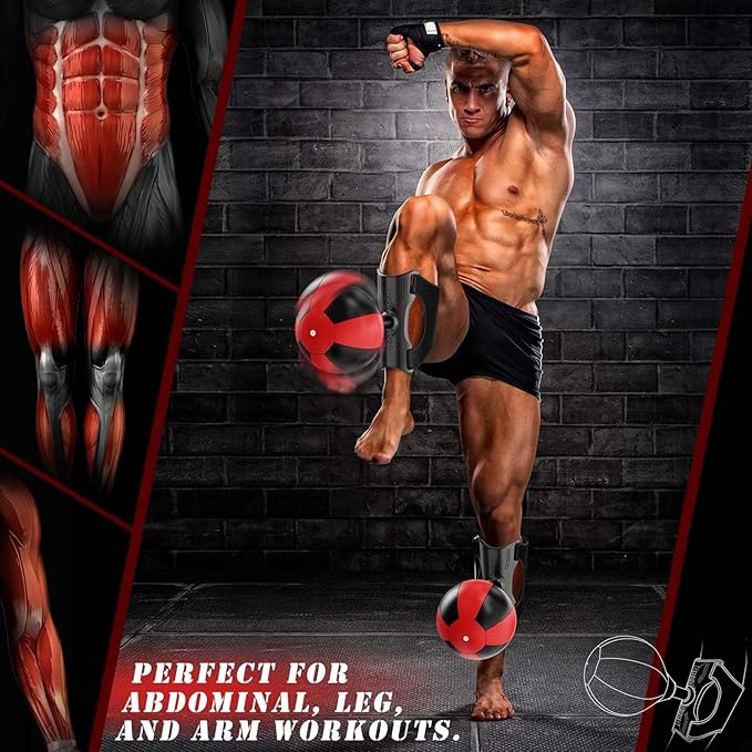 Sit Up Boxing Balls, Speed Punching Bag, Solid Ab and Arm Workout Equipment for Your Home, More Exercise Fun Than an Ab Machine or Ab Roller, Get Abdominal Gym Equipment Right in Your Home (2 Pack)
