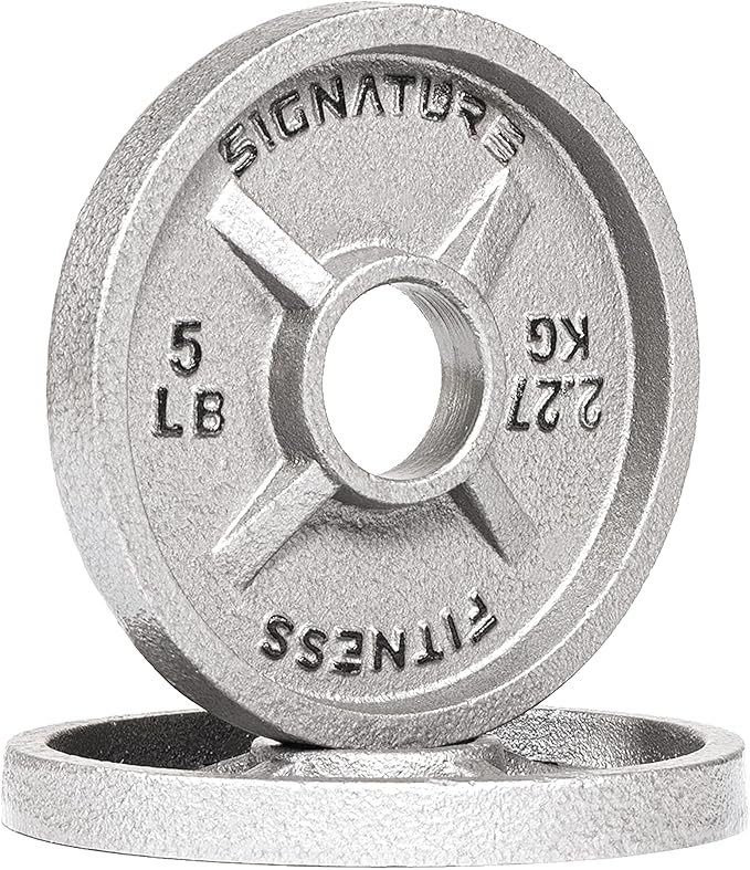Signature Fitness Deep Dish 2-Inch Olympic Cast Iron