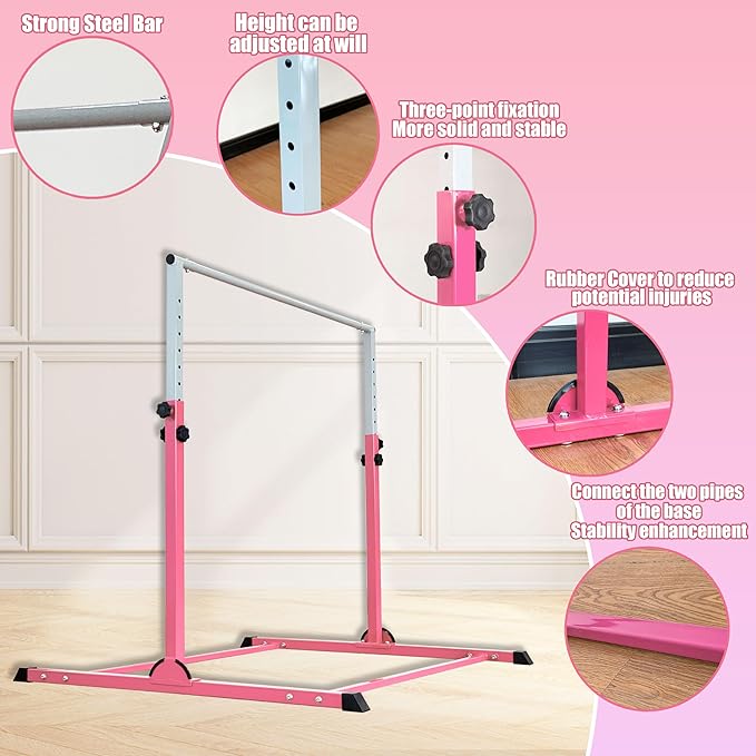 Gymnastic Bar for Kids Gymnastic Kip Bar Horizontal 3-15 Years
