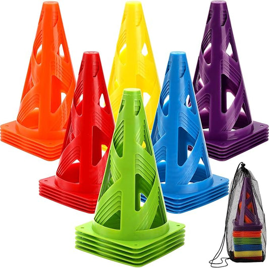 ZEAYEA 30 Pack Agility Training Sport Cone 9 Inches