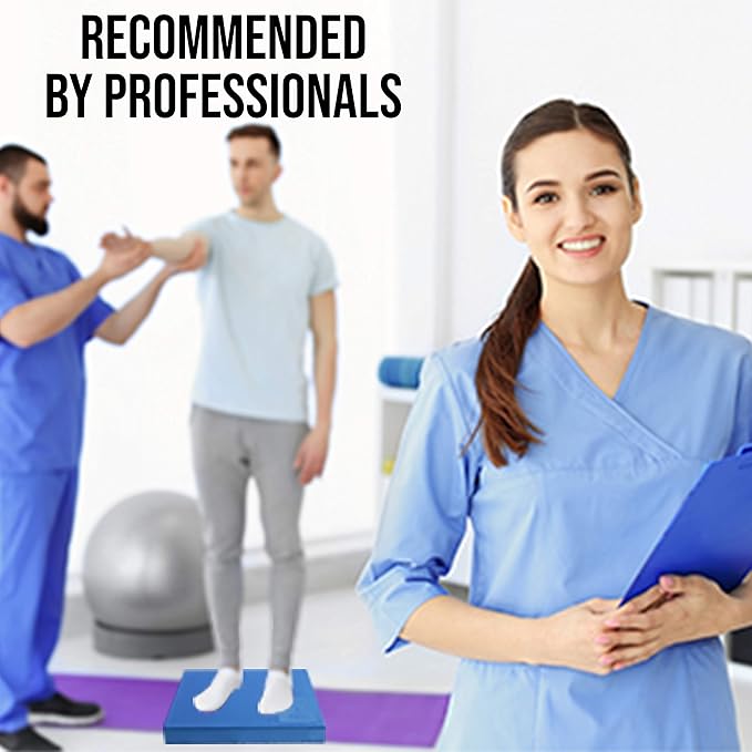 pete's choice XL or L Foam Balance Pad - Free Stretching Strap & Booklet | Extra Large Balance Pads - Physical Therapy, Ankle & Knee Rehab