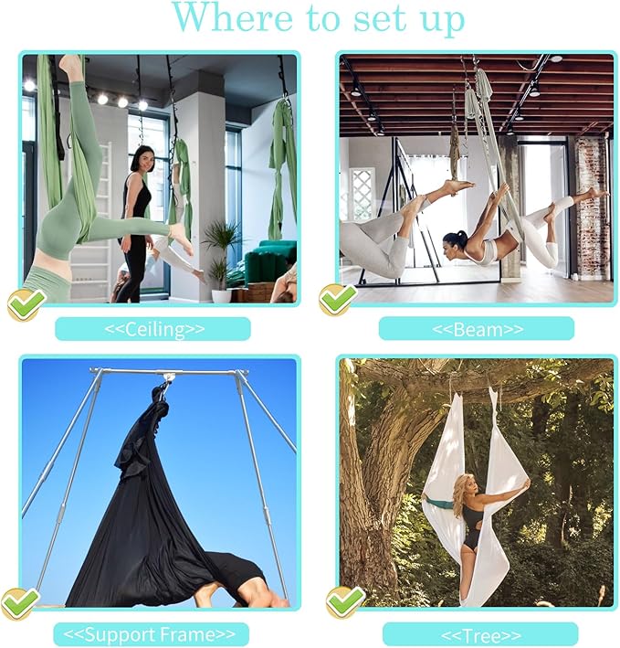PRIOR FITNESS 5M Aerial Yoga Hammock Yoga Swing