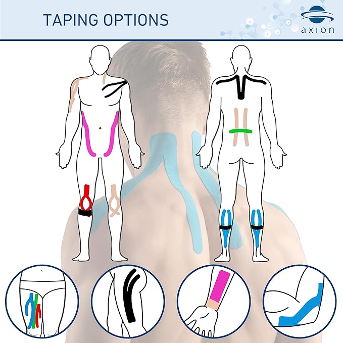 Kinesiology Tape PRECUT Mix Set | 120 Pre-Cut Multicolored Sport Tape Strips 10 x 2 in - on 6 Rolls | Waterproof • Skin-Friendly • Elastic | Kinesiology Tapes Ideal for Sports