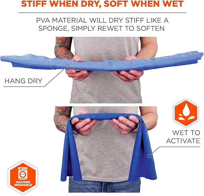Ergodyne Chill-Its 6602 Evaporative Cooling Towel 13 inches 29.5 inches