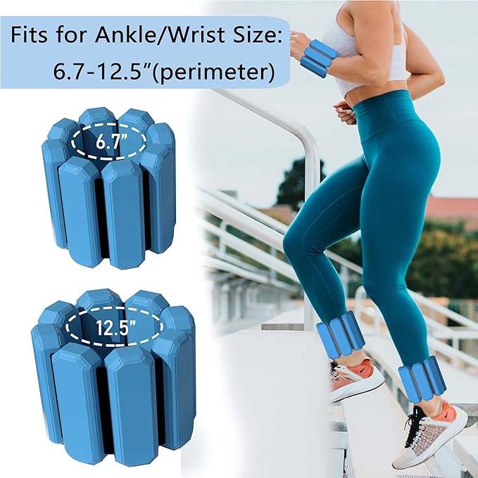 Pilates Wrist And Ankle Weights For Women At Home 1 lb 2 For