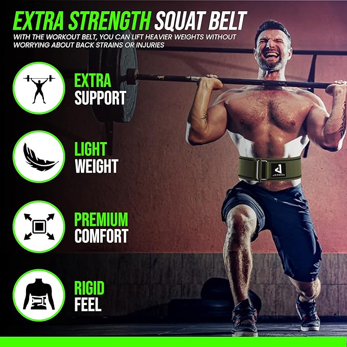 JERBOA Quick Self-Locking Weight Lifting Belts for Men