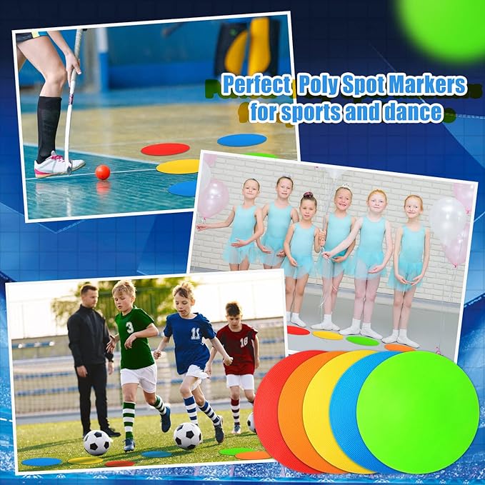 Jexine 36 Pcs Non Slip Poly Spot Markers