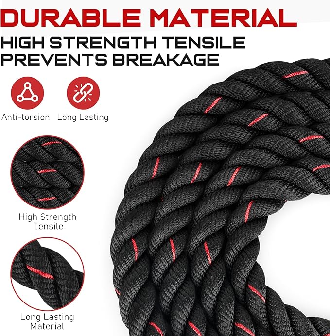 Jump Rope, 3lb 4lb 5lb Weighted Jump Rope 9.8ft Heavy