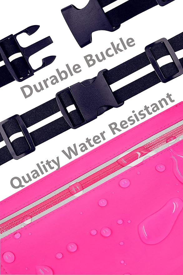 UltraSlim Fanny Waist Pack – Water Resistant Bag 24 to 43inch Waists, 6.7inch –
