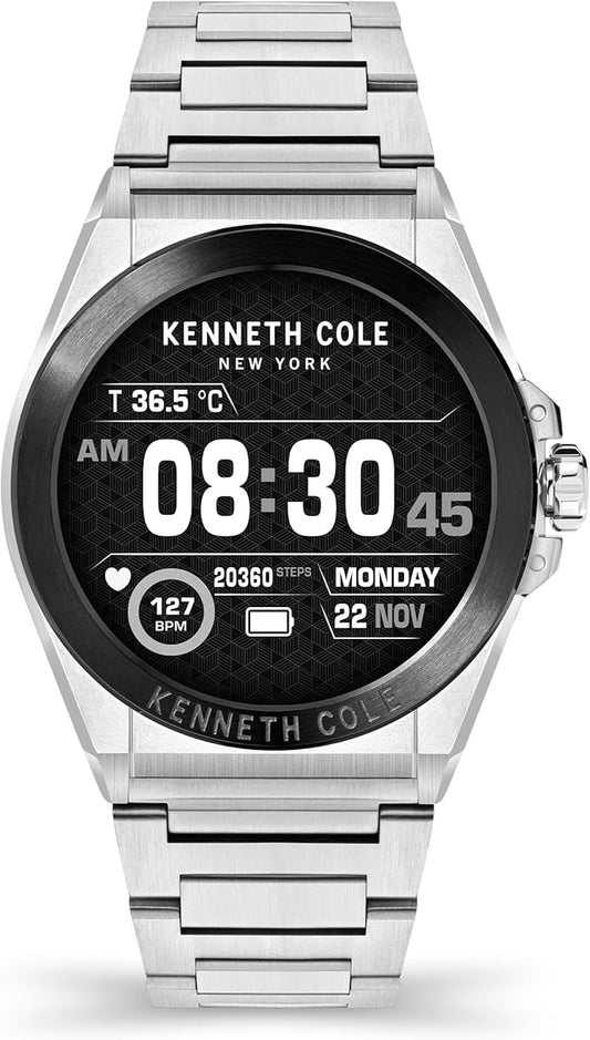 Kenneth Cole Watch New York, Wellness 2.0 Smartwatch, Health Monitoring, Reminders, Advanced Sensor, Sport Modes, Long Battery, Water Resistant, Android & iOS Compatible
