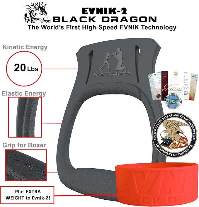Evnik-2 high-Speed Simulator (Pair) - Train Punching Speed -Develop Explosive Punches for Knockout Power - Perfect Shadow-Boxing - Best Boxing Gift!