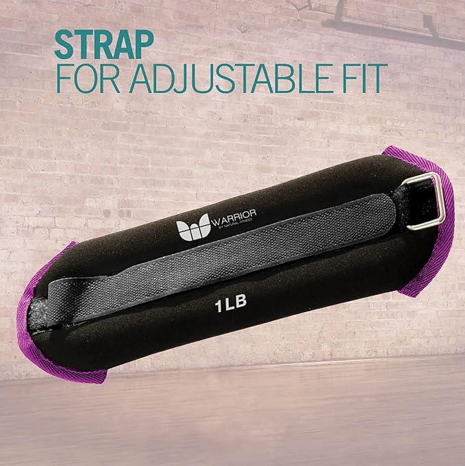 Warrior Adjustable Length Ankle Wrist Weights Pair for Arm and Leg Exercise, Aerobics, Walking, Running, Physical Therapy and Fitness Cardio Strength Training