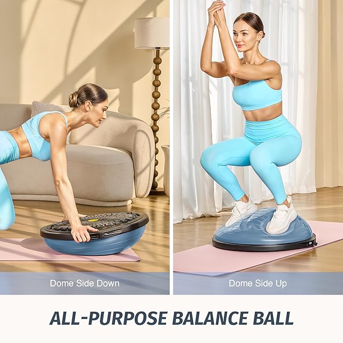 ZELUS 25in. Balance Ball 1500lb Inflatable 2 Bands,