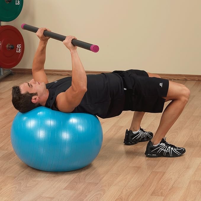 Body-Solid Rubber Padded Weighted Bar - Stretching Weight